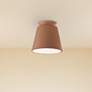 1_Radiance 7.5"W Adobe Trapezoid Flush.Mount
