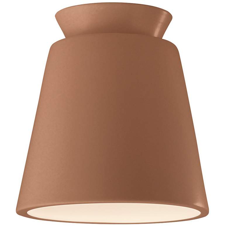 Image 1 Radiance 7.5"W Adobe Trapezoid Outdoor Flush.Mount