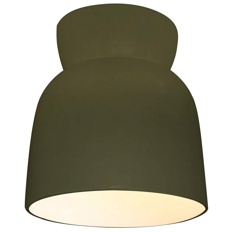 Image 1 Radiance 7.5"W Matte Green Hourglass Flush.Mount