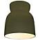 Radiance 7.5"W Matte Green Hourglass Outdoor Flush.Mount
