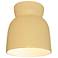 Radiance 7.5"W Muted Yellow Hourglass Flush.Mount