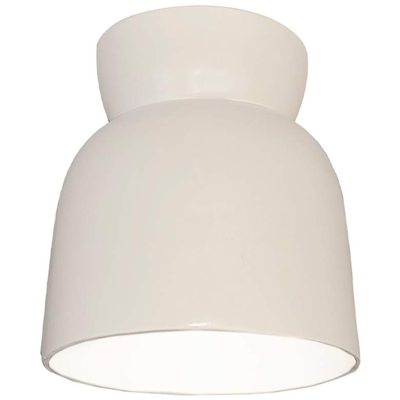 Image 1 Radiance 7 1/2" Wide Bisque Hourglass Ceramic Ceiling Light