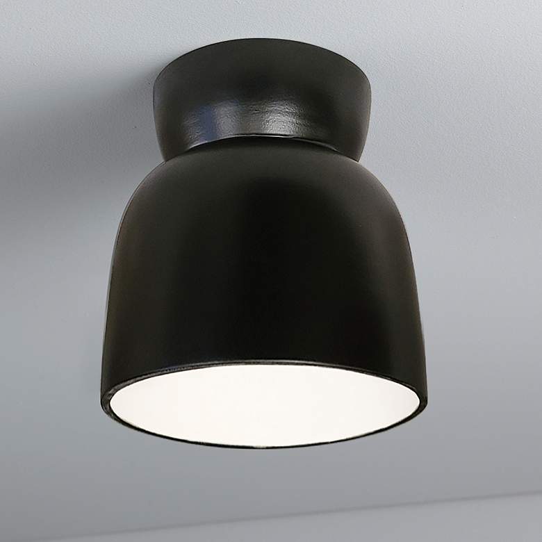 Image 1 Radiance 7 1/2"W Carbon Matte Black Hourglass Ceiling Light