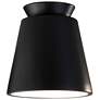 Radiance 7 1/2"W Matte Black Trapezoid Outdoor Ceiling Light