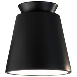 Radiance 7 1/2&quot;W Matte Black Trapezoid Outdoor Ceiling Light