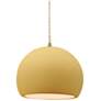1_Radiance 7" Wide Antique Brass and Muted Yellow Mini Pendant