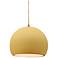 Radiance 7" Wide Antique Brass and Muted Yellow Mini Pendant