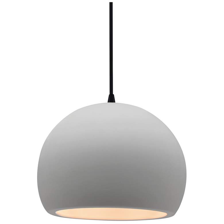 Image 1 Radiance 7"W Bisque Frame Matte Black Small Globe Black Cord LED Penda
