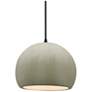 1_Radiance 7"W Celadon Frame Matte Black Small Globe Black Cord Pendant