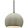 Radiance 7"W Celadon Frame Matte Black Small Globe Black Cord Pendant