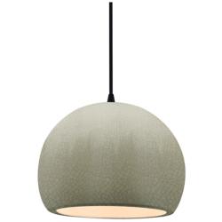 Radiance 7"W Celadon Frame Matte Black Small Globe Black Cord Pendant
