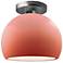 Radiance 7"W Gloss Blush Frame Brushed Nickel Metal Small Globe Semi.F