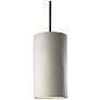 1_Radiance 7"W Matte Black with Bisque Ceramic Mini Pendant