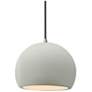 1_Radiance 7"W Matte White Frame Nickel Small Globe Black Cord Pendant