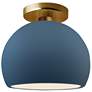 Radiance 7"W Midnight Frame Brushed Brass Metal Small Globe LED Semi.F