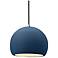 Radiance 7"W Midnight Frame Brushed Nickel Small Globe Black Cord Pend