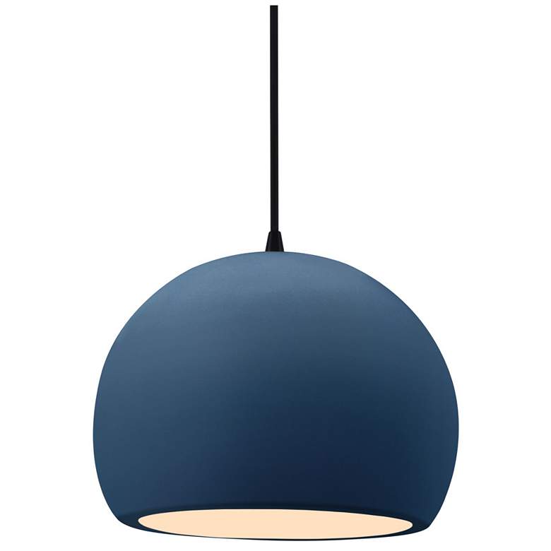 Image 1 Radiance 7"W Midnight Frame Matte Black Small Globe Black Cord LED Pen