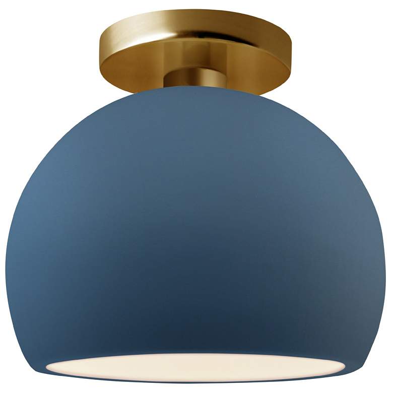 Image 1 Radiance 7"W Midnight Sky Frame Brushed Brass Metal Small Globe Semi.F