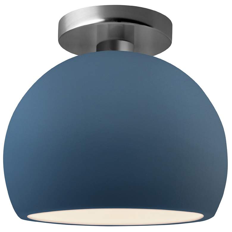 Image 1 Radiance 7"W Midnight Sky Frame Brushed Nickel Metal Small Globe Semi.