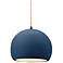 Radiance 7"W Small Globe Black Beige Cord Pendant w/ Midnight Sky Shad