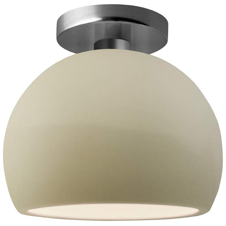 Image 1 Radiance 7"W Vanilla Gloss Frame Brushed Nickel Small Globe LED Semi.F