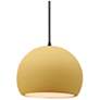 1_Radiance 7"W Yellow Frame Matte Black Metal Small Globe Black Cord Pen