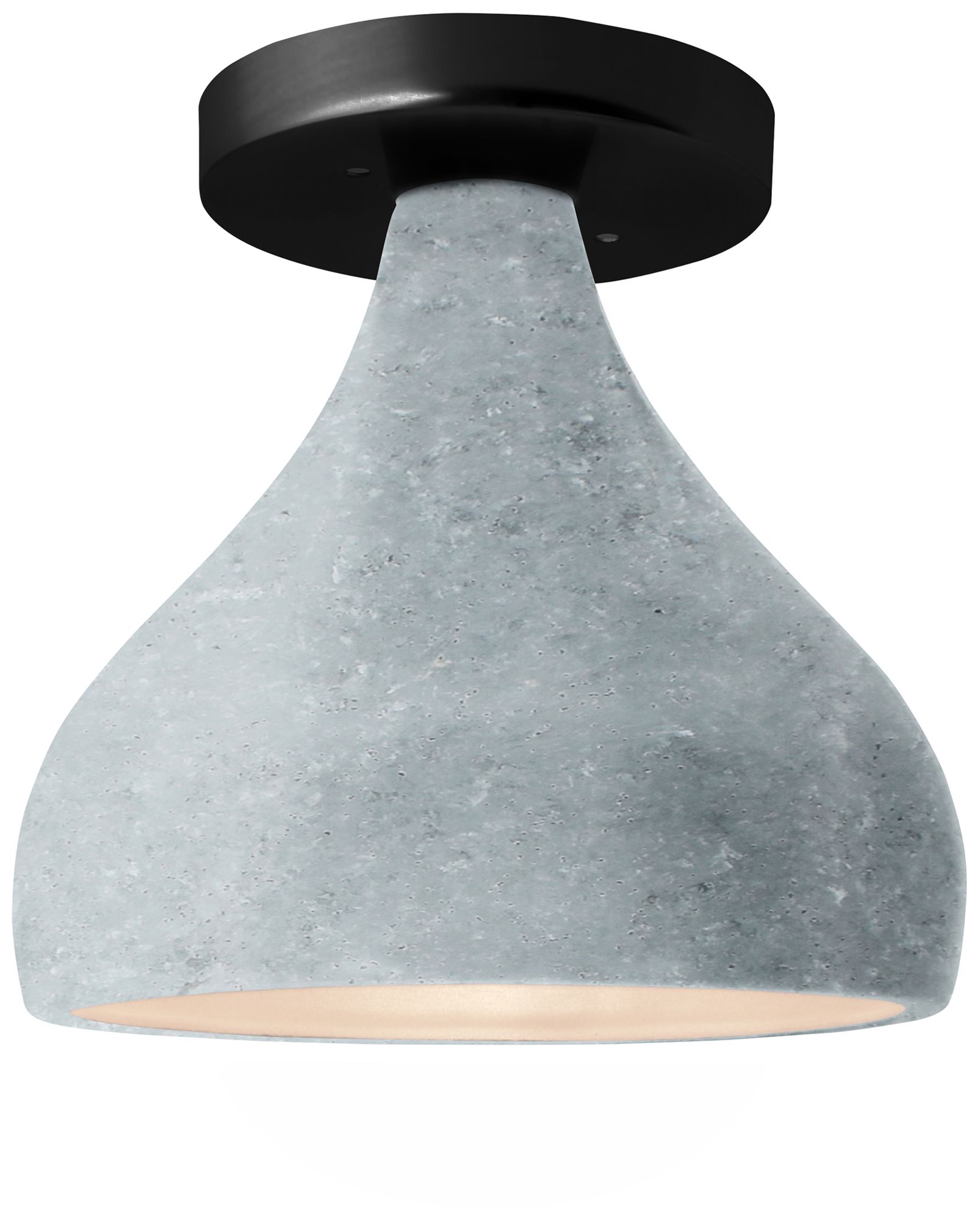 Radiance 8.5" Small Droplet Black LED Semiflush Made to Order