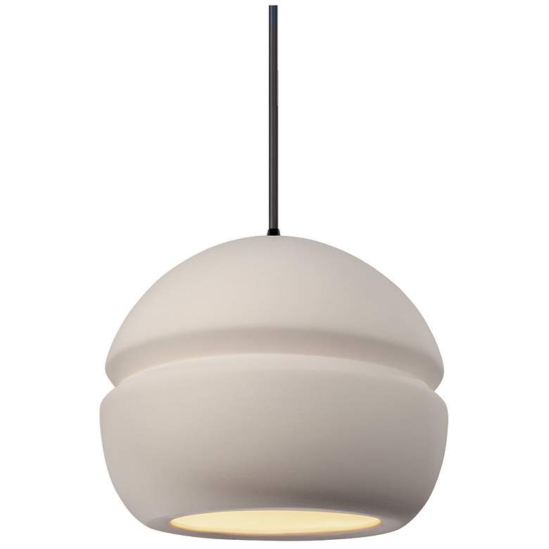 Image 1 Radiance 8" Wide Bisque Ceramic Globe Mini Pendant