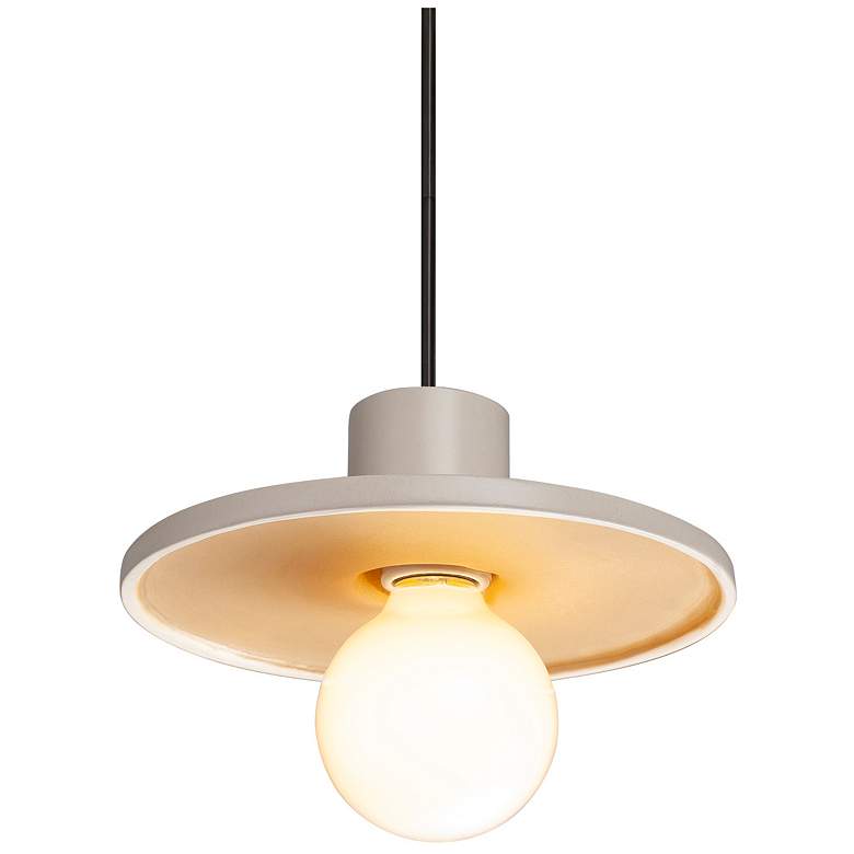 Image 1 Radiance 8" Wide Matte Black Matte White and Gold Saucer Stemmed Penda