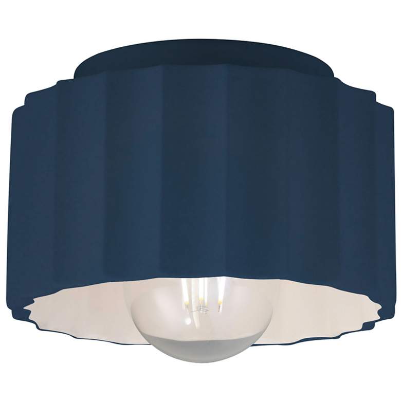 Image 1 Radiance 8" Wide Midnight Sky Gear Ceramic Flush Mount