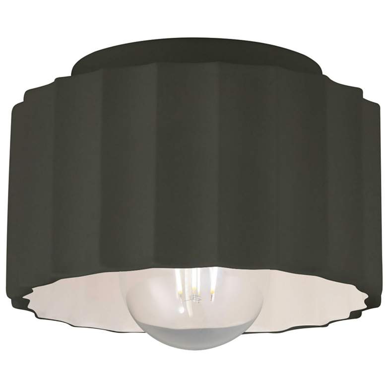 Image 1 Radiance 8" Wide Pewter Green Gear Ceramic Flush Mount