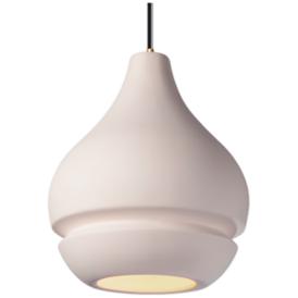 Radiance 8"W Bisque And Brass Black Cord Arabesque Pendant Radiance 8"W Bisque And Brass Black Cord Arabesque Pendant