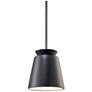 1_Radiance 8"W Brushed Nickel and Matte Black LED Mini Pendant