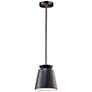 2_Radiance 8"W Brushed Nickel and Matte Black LED Mini Pendant more views