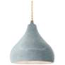 1_Radiance 8"W Brushed Nickel Mini Pendant w/ Concrete Shade