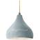 Radiance 8"W Brushed Nickel Mini Pendant w/ Concrete Shade