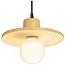 1_Radiance 8"W Muted Yellow And Cord Saucer Pendant