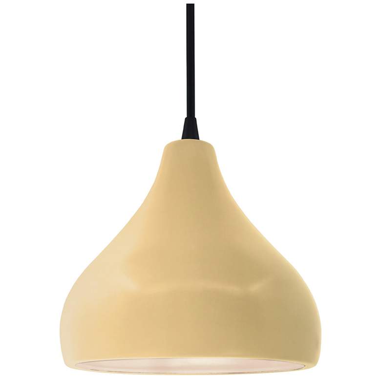 Image 1 Radiance 8"W Yellow Frame Matte Black Small Droplet Black Cord LED Pen