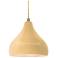 Radiance 8"W Yellow Frame Nickel Small Droplet Beige Twisted LED Penda