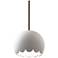 Radiance 9" Wide Dark Bronze Bisque Scallop Stemmed Pendant