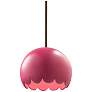 Radiance 9" Wide Dark Bronze Cerise Scallop Stemmed Pendant