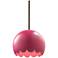 Radiance 9" Wide Dark Bronze Cerise Scallop Stemmed Pendant