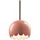 Radiance 9" Wide Dark Bronze Gloss Blush Scallop Stemmed Pendant
