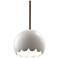 Radiance 9" Wide Dark Bronze Matte White Scallop Stemmed Pendant