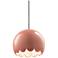 Radiance 9" Wide Polished Chrome Gloss Blush Scallop Stemmed LED Penda