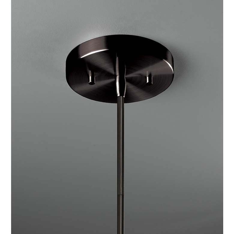 Image 3 Radiance 9"W Bisque And Black Cord Scallop Pendant more views