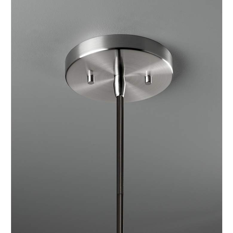 Image 3 Radiance 9"W Matte Black And Nickel Black Cord Bell Pendant more views