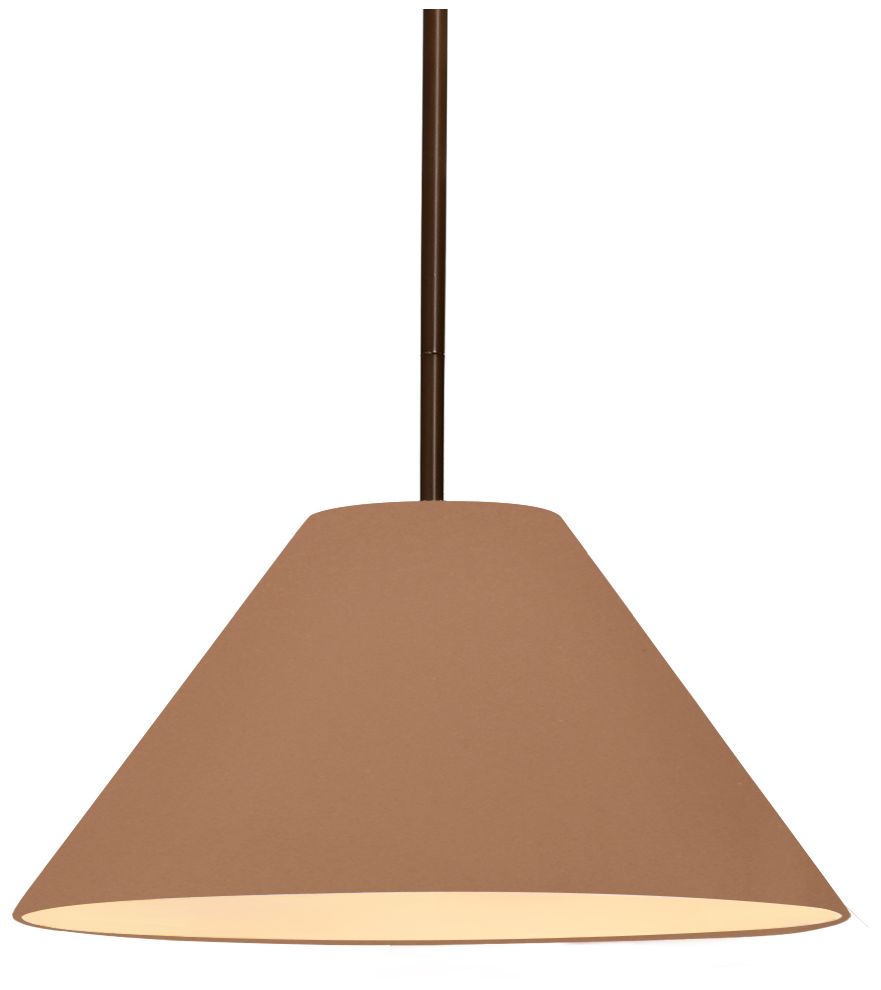 Radiance Avola 11"W Adobe, Dark Bronze LED Pendant - White Cord