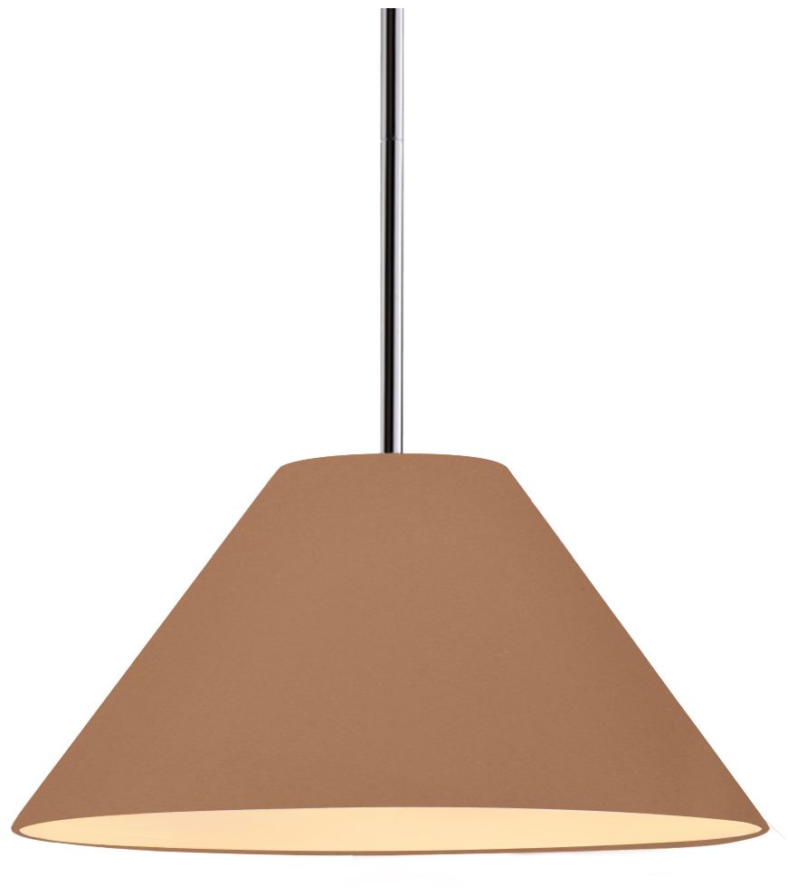 Radiance Avola 11"W Adobe, Polished Chrome LED Pendant - White Cord