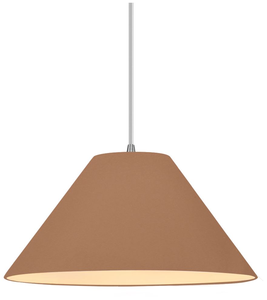 Radiance Avola 11"W Bisque, Antique Brass Pendant - Rigid Stem